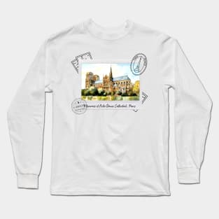 Memories of Notre Dame Cathedral, Paris Long Sleeve T-Shirt